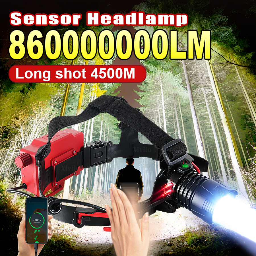 Headlamp Tactical Bright - Super Bright Rechargeable Headlamps with IR