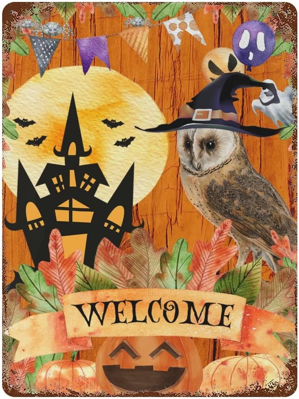 Vintage Halloween Metal Tin Si - Outdoor Hunting House recensie en prijs