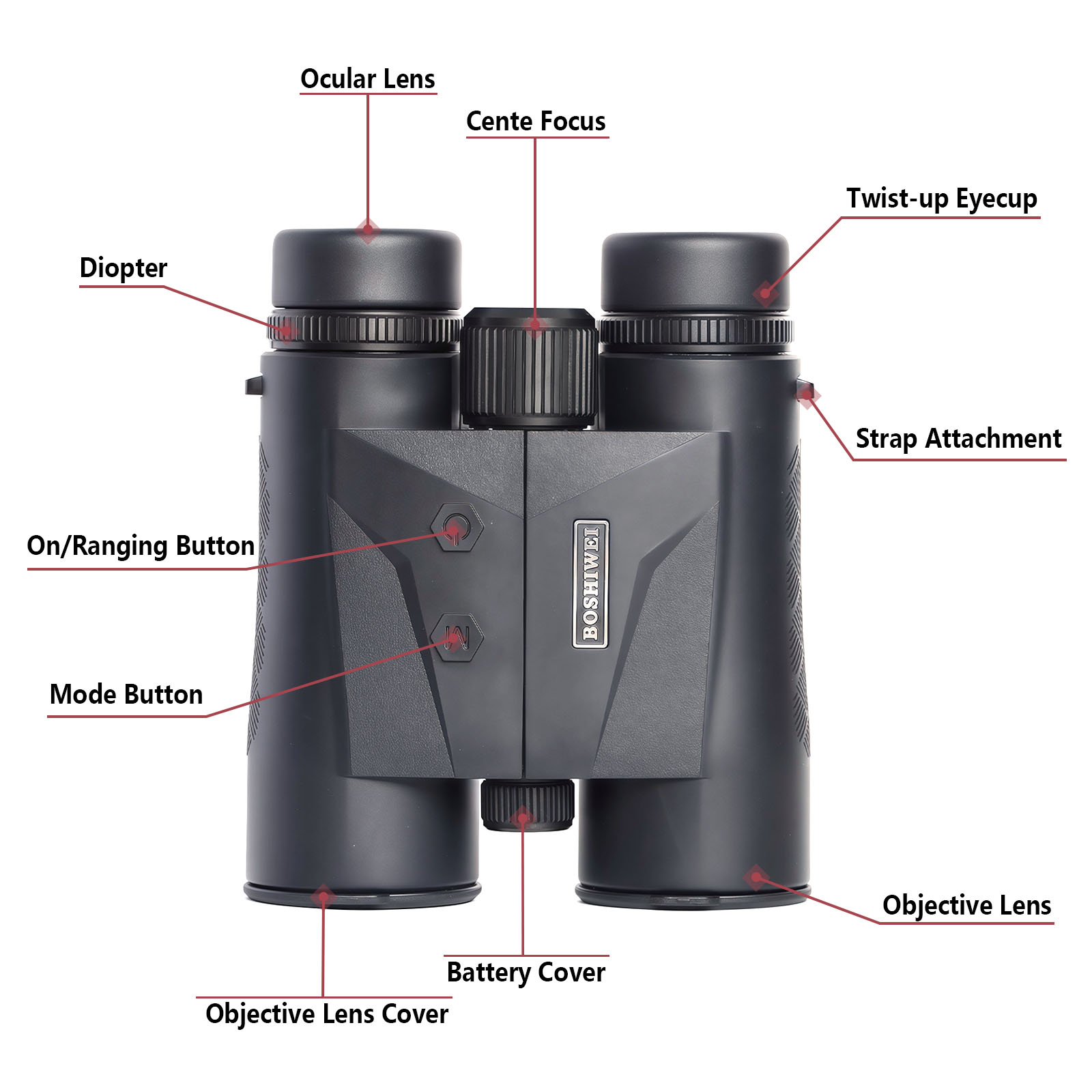BOSHIWEI 10x42 Laser Rangefind - Rangefinder Laser Hunting recensie en prijs