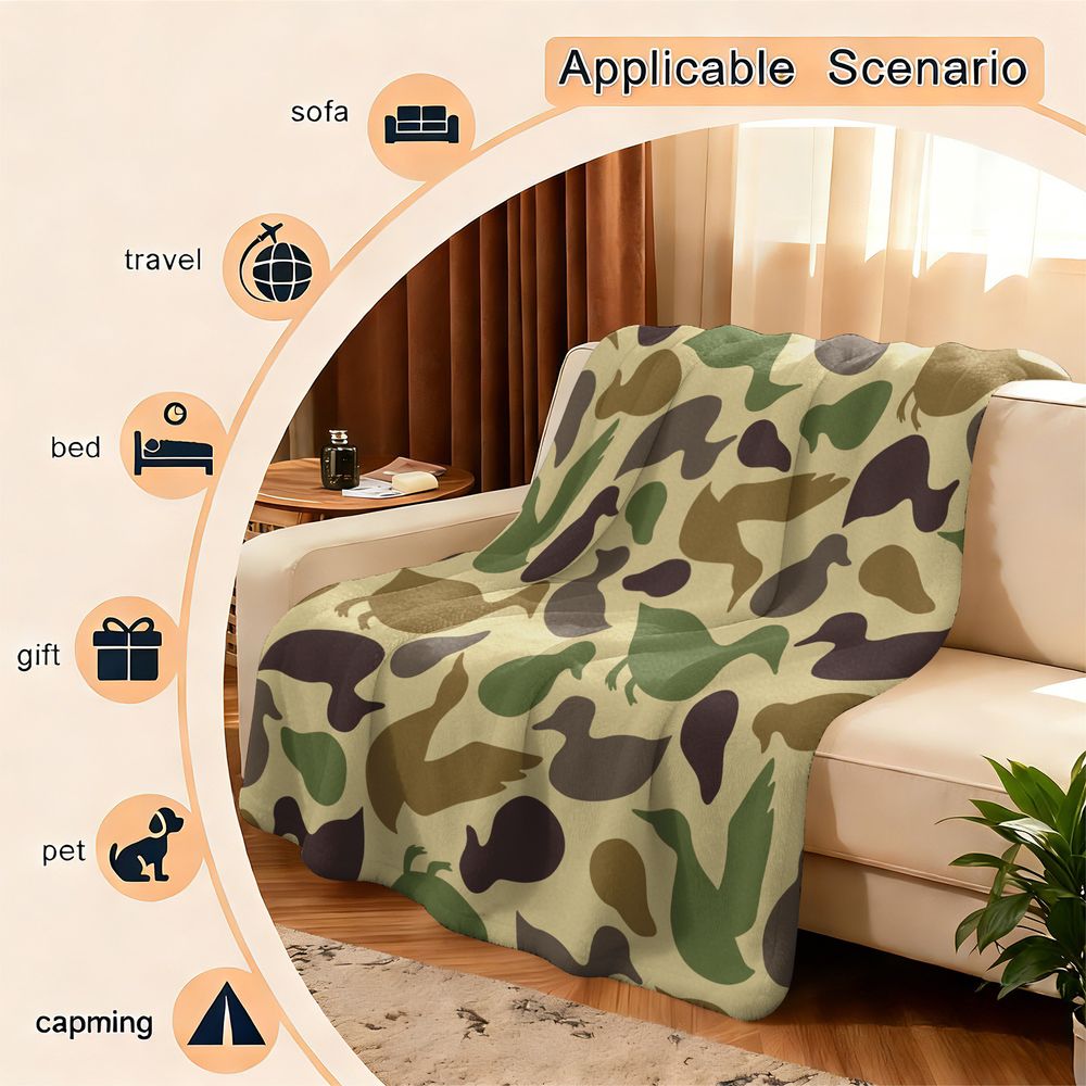 Duck Pattern Flannel Blanket S - Outdoor Hunting Blanket recensie en prijs