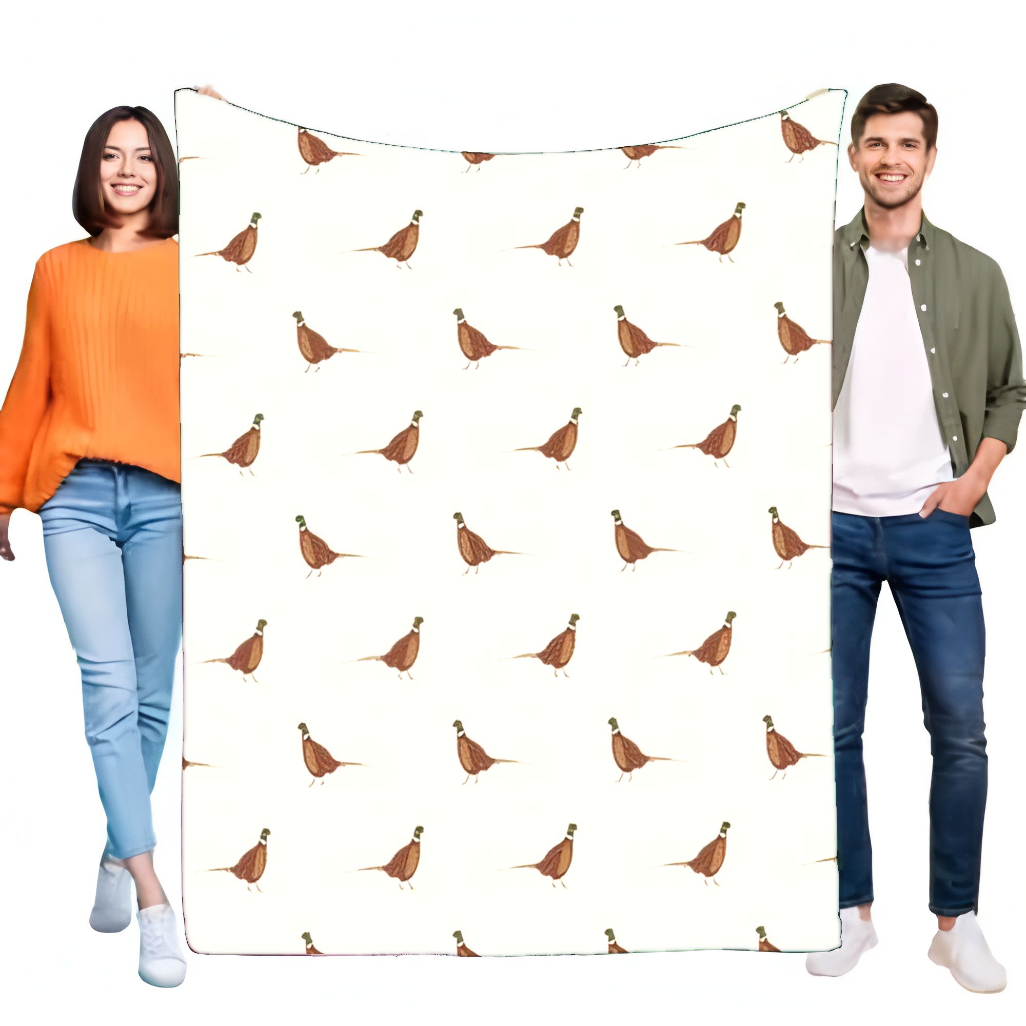 Rustic Pheasant Bird Print Fla - Outdoor Hunting Blanket recensie en prijs
