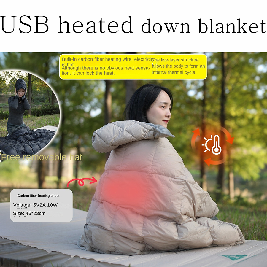 Down Camp Blanket Usb Heating  - Outdoor Hunting Blanket recensie en prijs