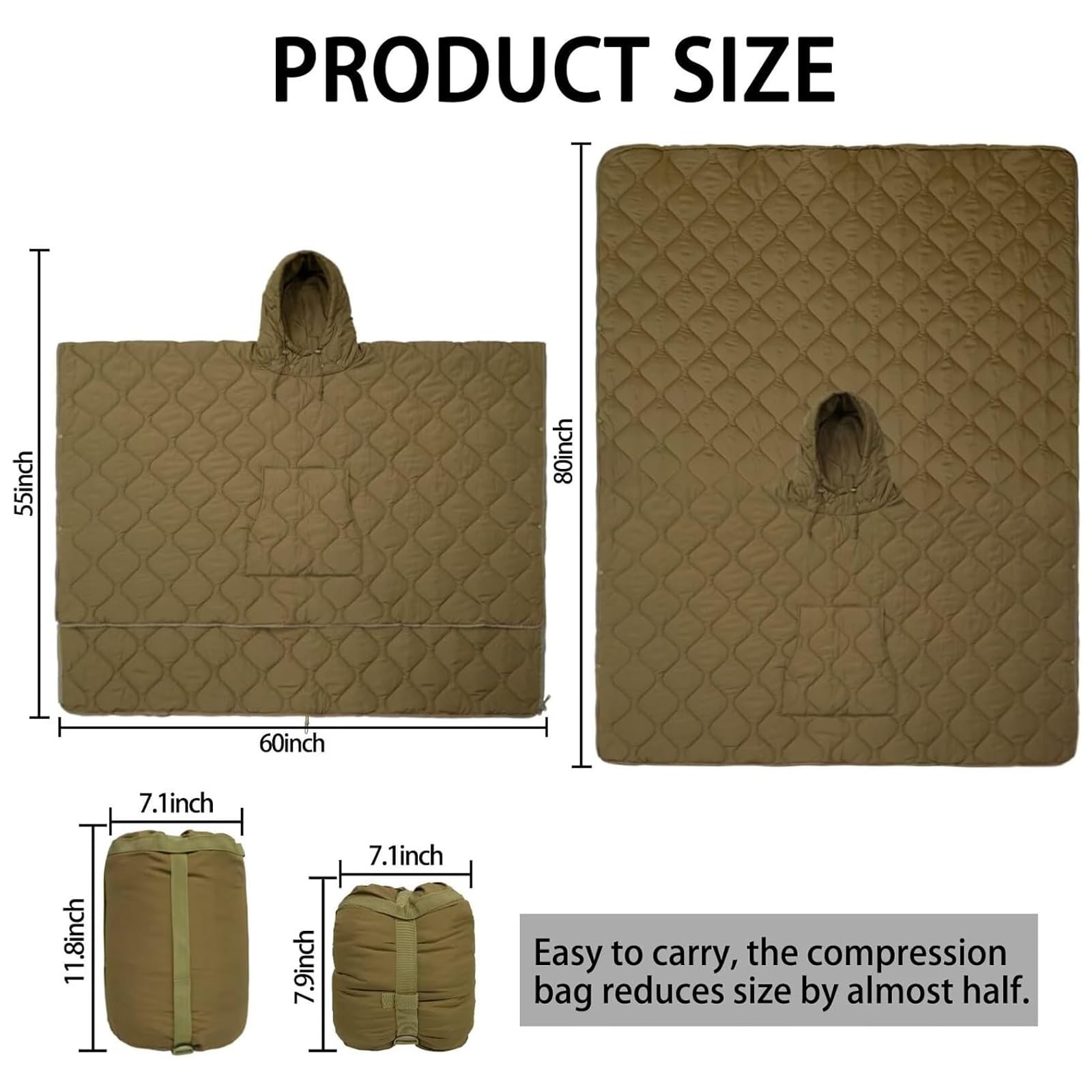 Tactical camo Lining Poncho Li - Outdoor Hunting Blanket recensie en prijs