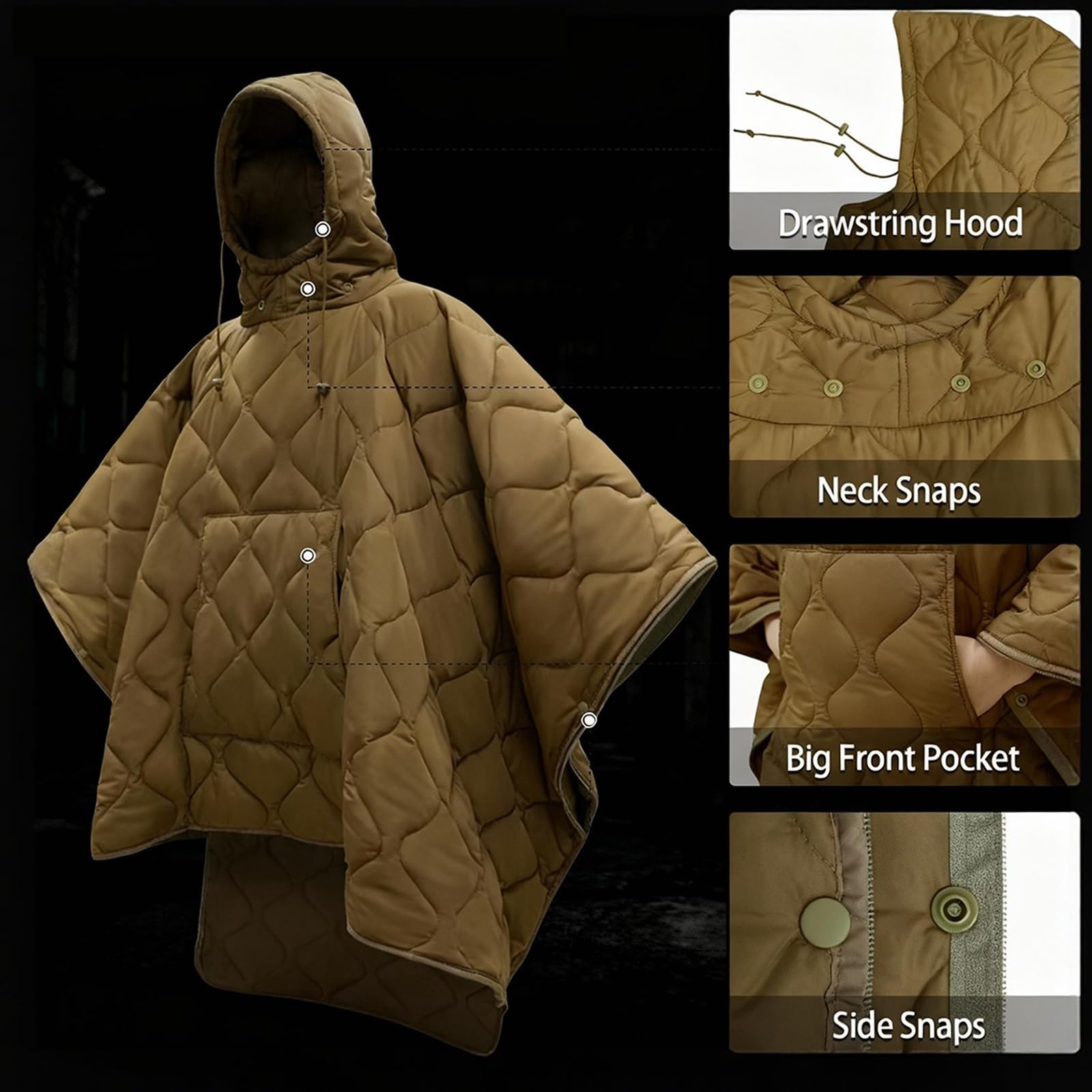 Tactical camo Lining Poncho Li - Outdoor Hunting Blanket recensie en prijs