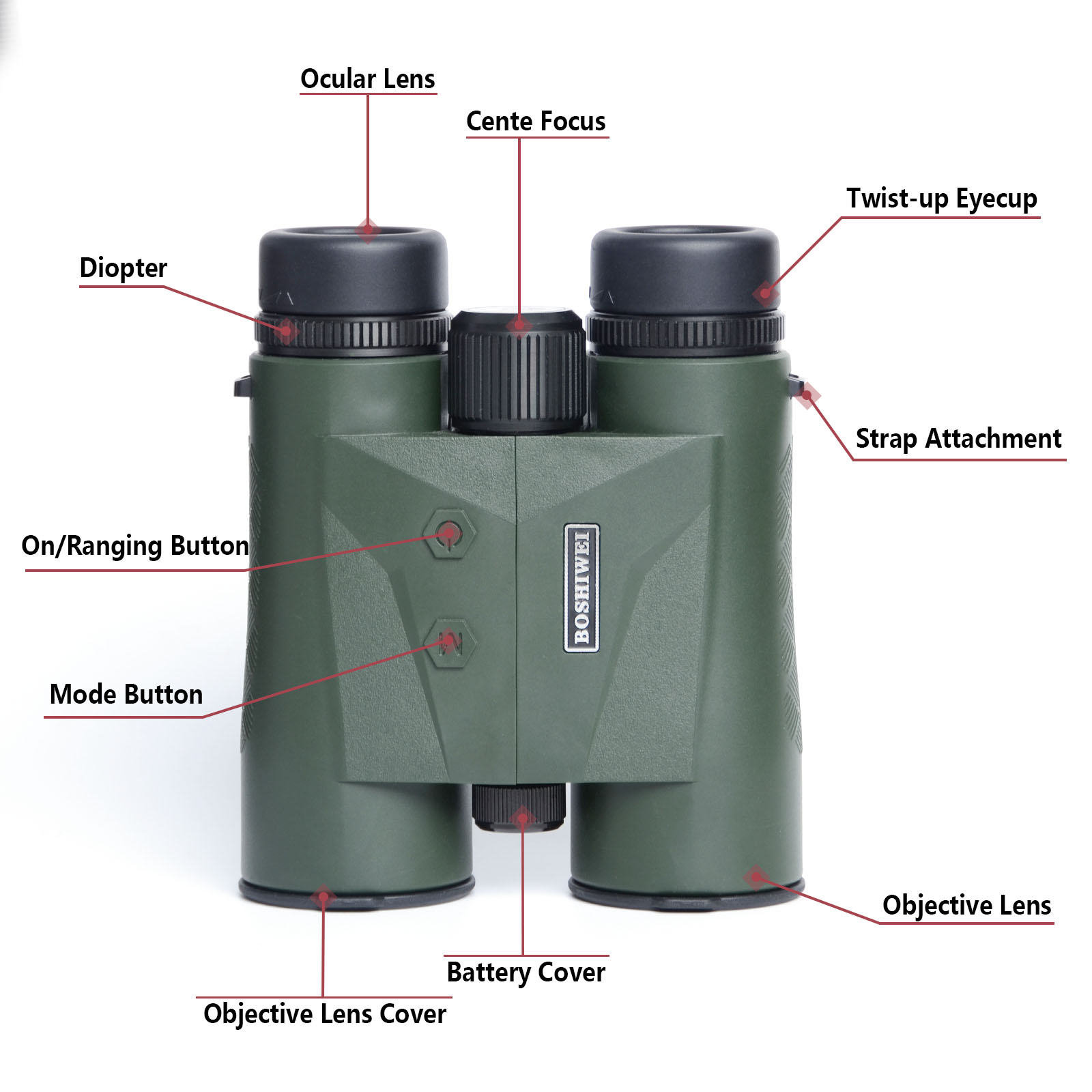 BOSHIWEI 10x42 Laser Rangefind - Rangefinder Laser Hunting recensie en prijs