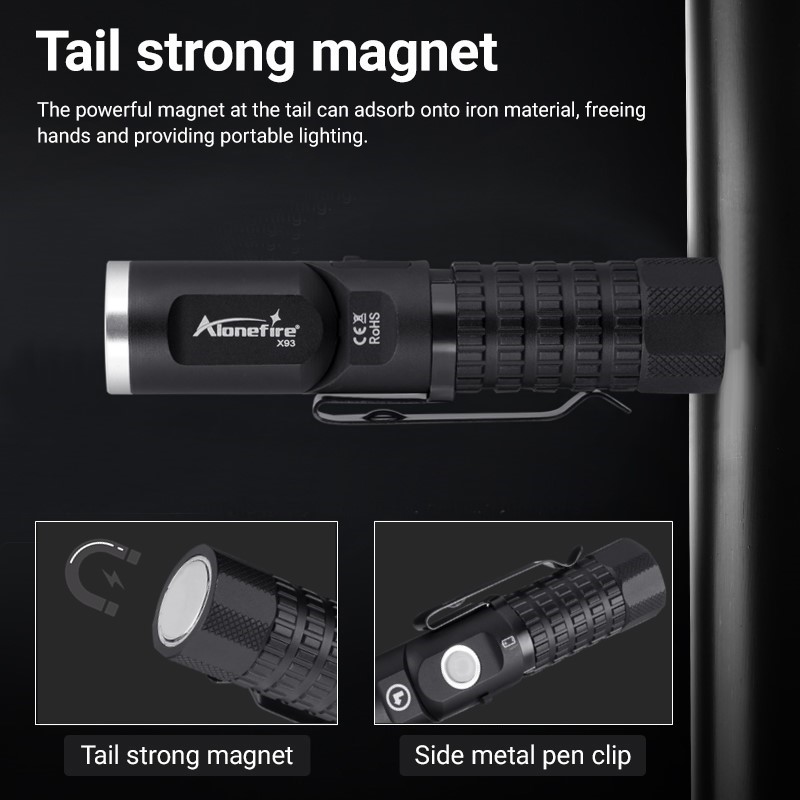 Magnetic P8 Led Flashlight 90° - Headlamp Tactical Bright recensie en prijs